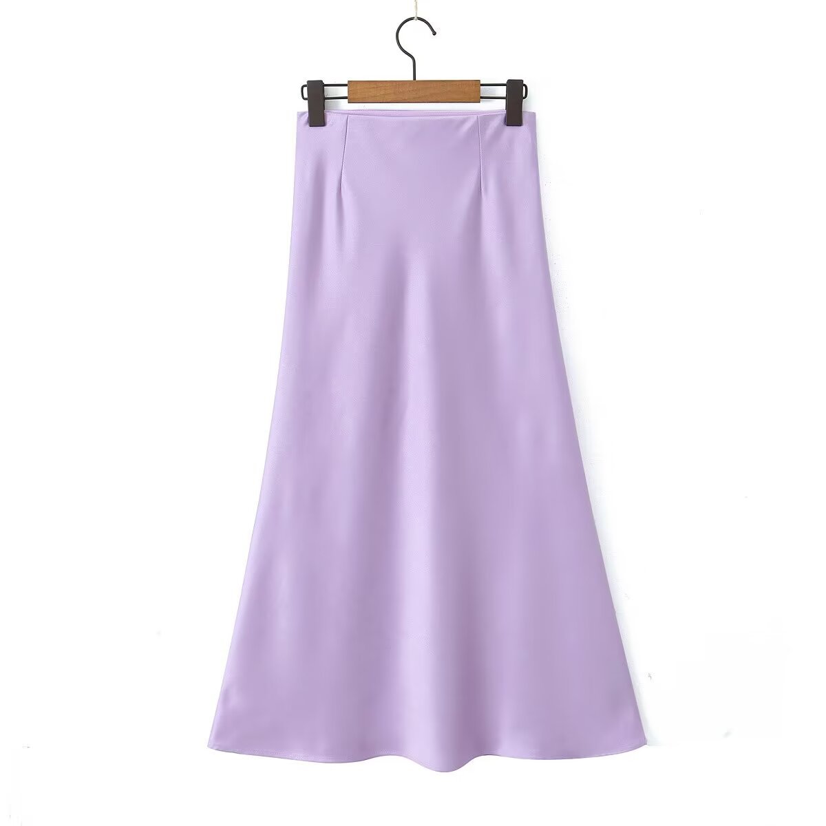 Summer Simple Style Solid Color Polyester Midi Dress Skirts display picture 20