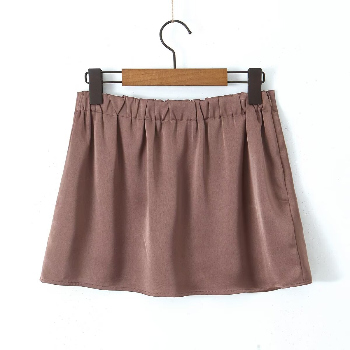 Summer Simple Style Solid Color Polyester Above Knee Skirts display picture 27