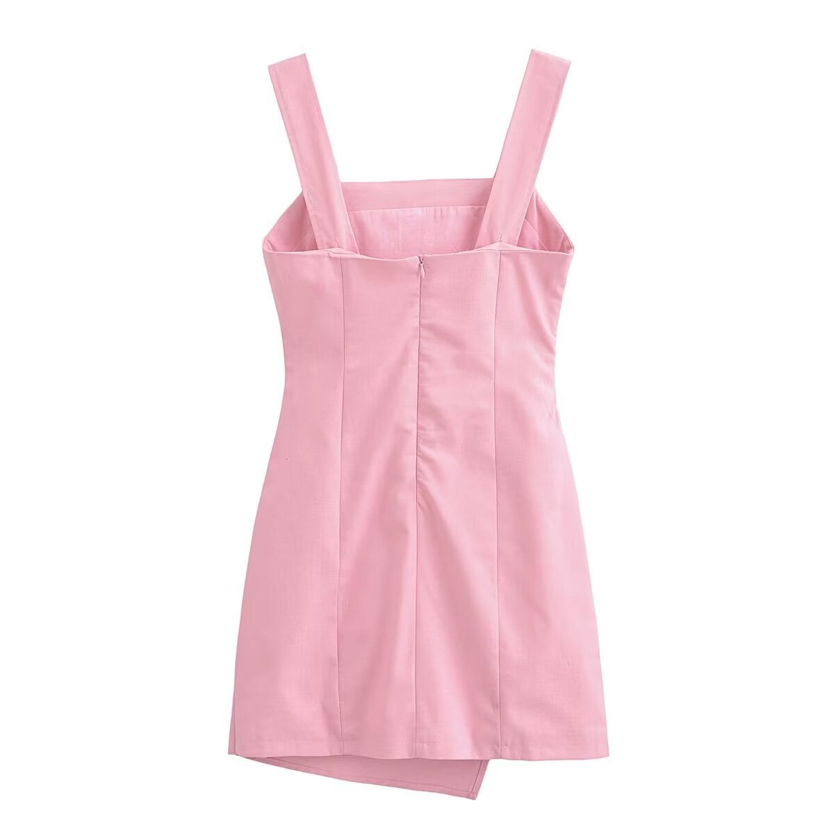 Women's Strap Dress Sexy Square Neck Printing Pleated Sleeveless Solid Color Above Knee Daily display picture 11