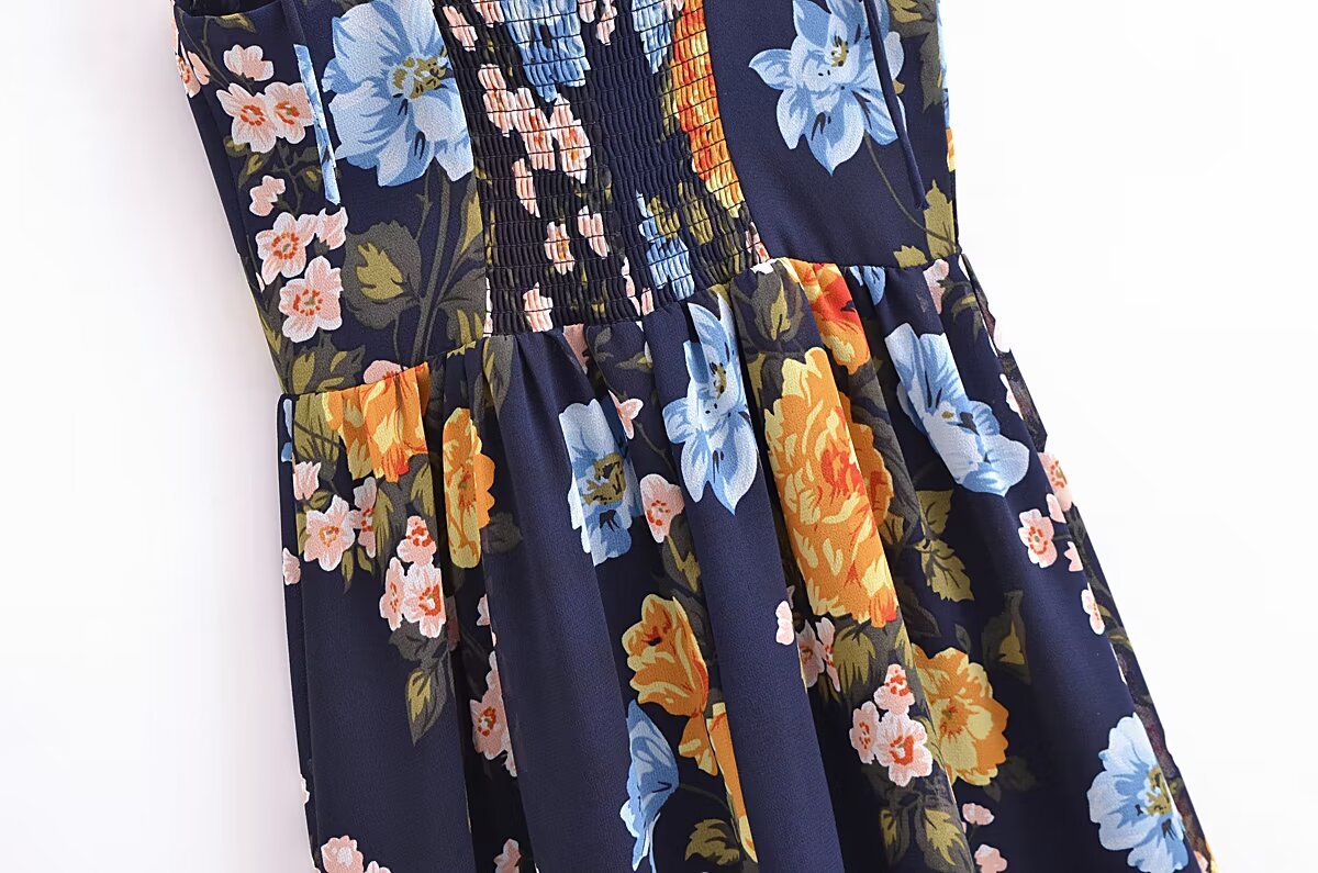 Women's Regular Dress Vacation Strap Zipper Sleeveless Flower Maxi Long Dress Outdoor Daily Beach display picture 13