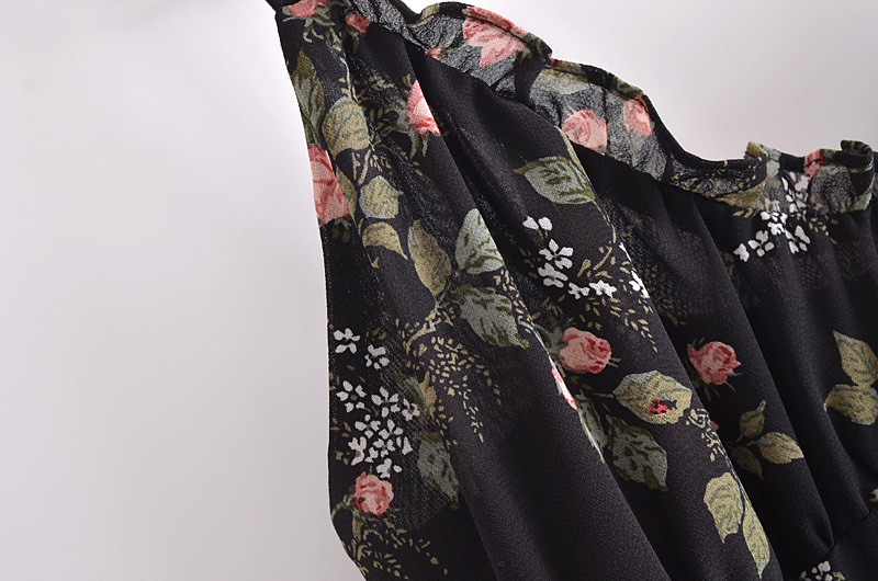 Women's Strap Dress Vacation Strap Printing Zipper Sleeveless Ditsy Floral Maxi Long Dress Daily display picture 6