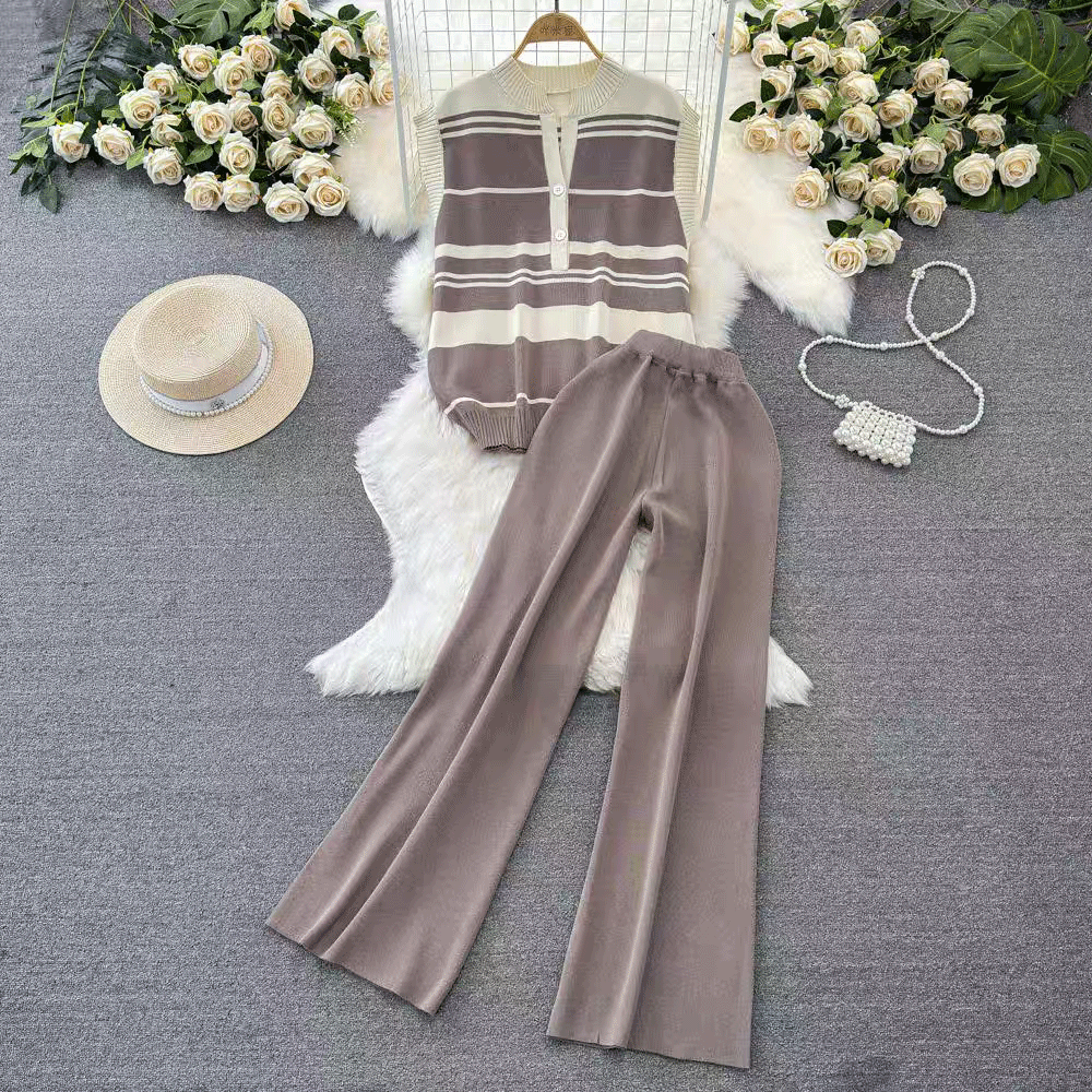 Daily Women's Casual Classic Style Stripe Knit Pants Sets Pants Sets display picture 7