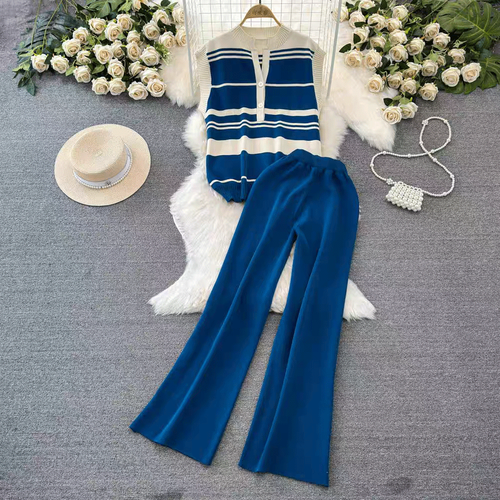 Daily Women's Casual Classic Style Stripe Knit Pants Sets Pants Sets display picture 6