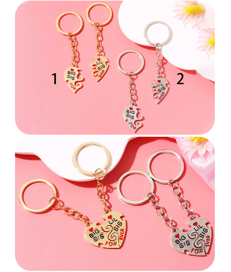 IG Style Simple Style Letter Heart Shape Alloy Bag Pendant Keychain display picture 4