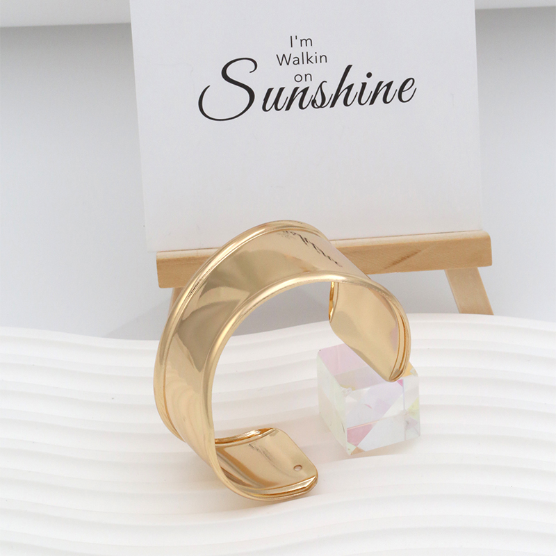 Simple Style Solid Color Alloy Iron Plating 18K Gold Plated Silver Plated Women's Bangle display picture 6