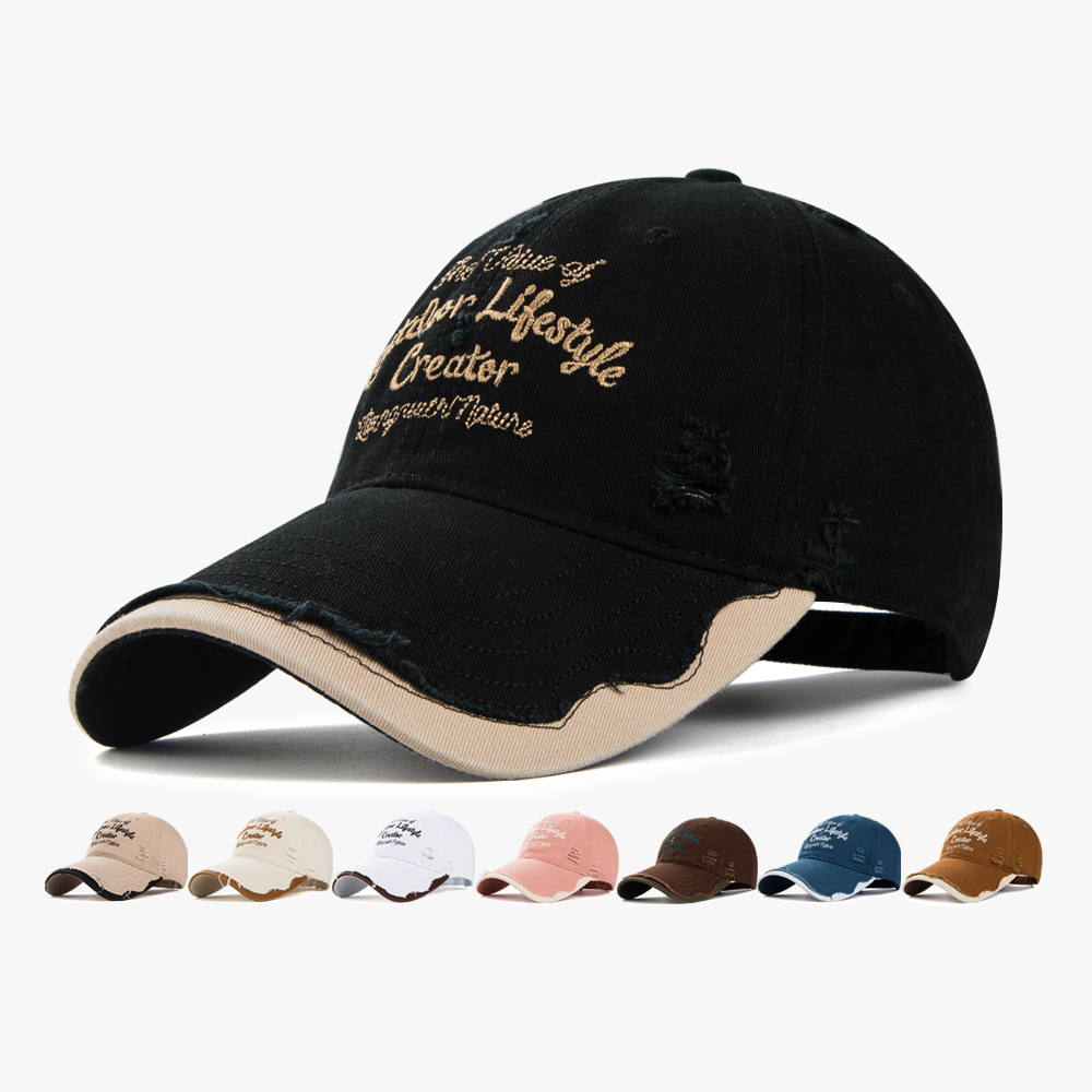 Unisex Casual Embroidery Retro Embroidery Curved Eaves Baseball Cap display picture 7