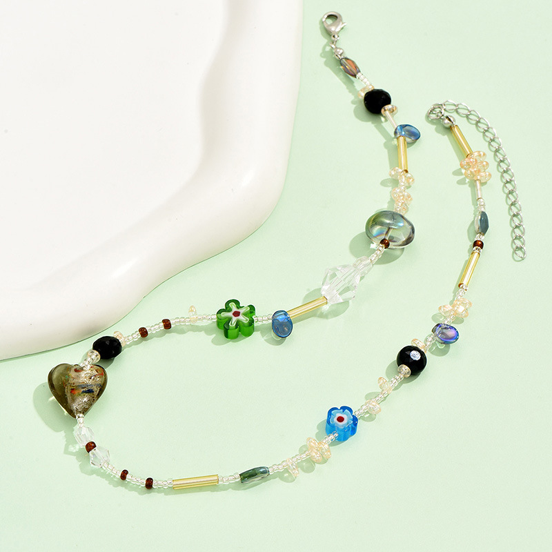 Einfacher Stil Klassischer Stil Herzform Künstlicher Kristall Perlen Frau Halskette display picture 3