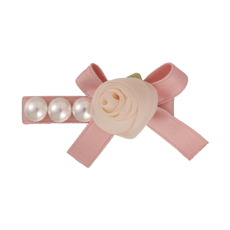 Women's Princess Cute Sweet Flower Imitation Pearl Alloy Cloth Hair Clip display picture 10