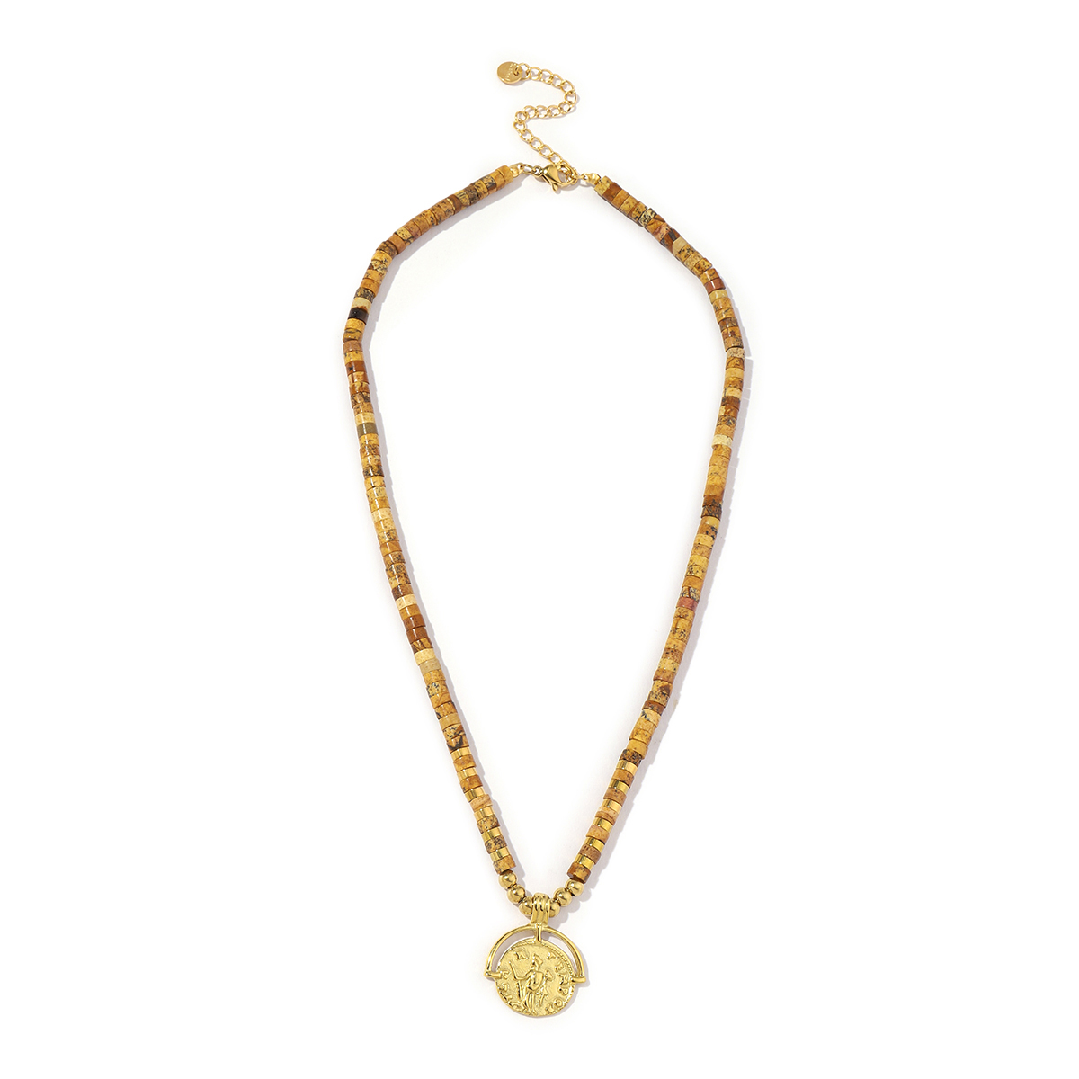 Acero Inoxidable Chapados en oro de 18k Estilo Romano Geométrico Collar display picture 4