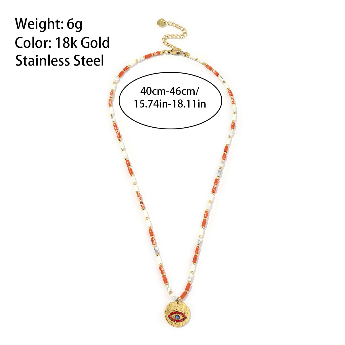Natural Stone 18K Gold Plated Simple Style Polishing Inlay Color Block Zircon Pendant Necklace display picture 4