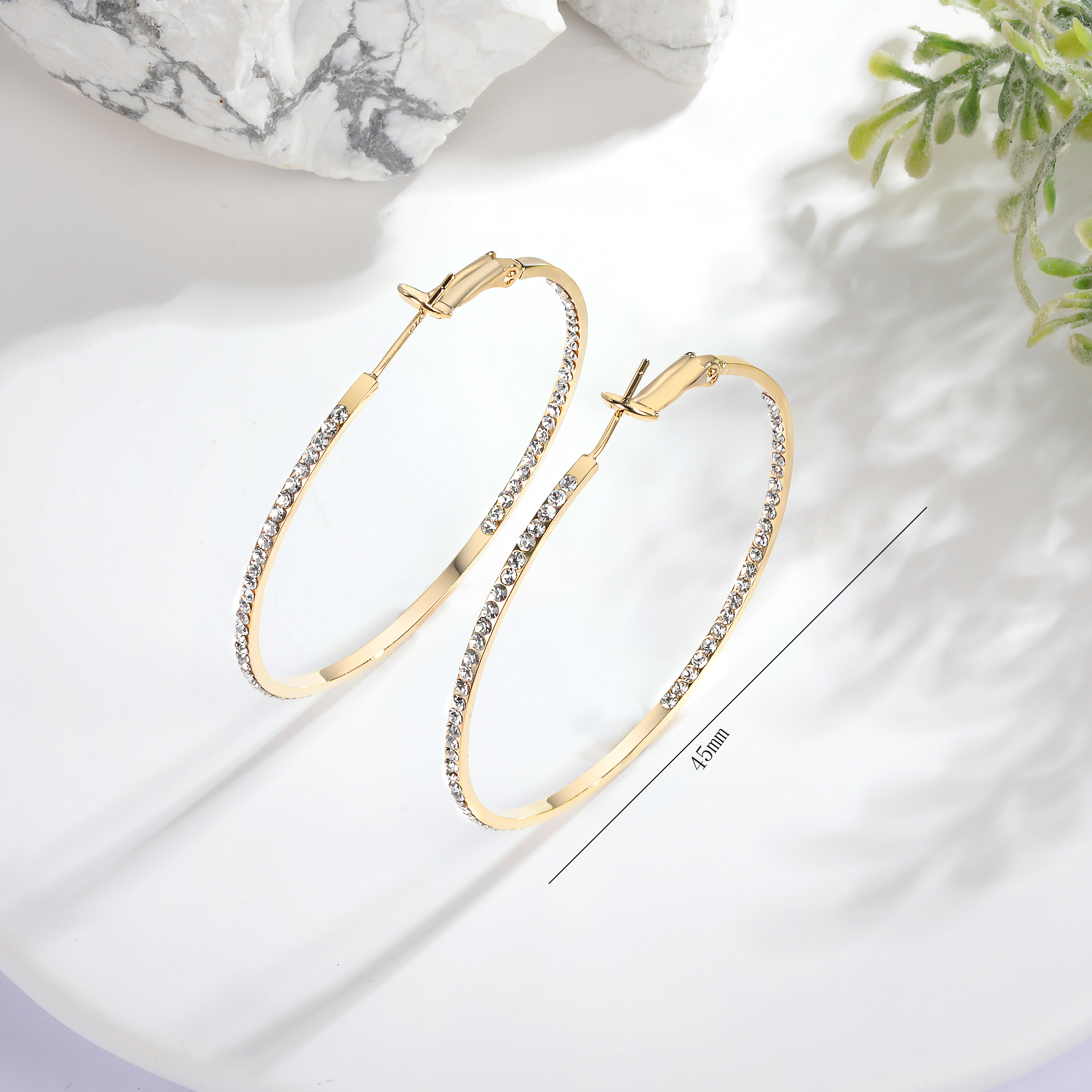 1 Paire Style Simple Rond Le Cuivre Plaqué Or 18K Boucles D'oreilles Cerceau display picture 6