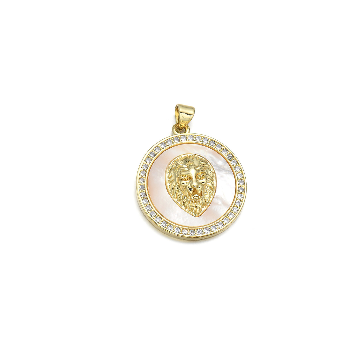 1 Piece 25 * 29mm Diameter 21mm Diameter 23mm Copper Shell Zircon 18K Gold Plated Animal Dragon Polished Pendant display picture 5