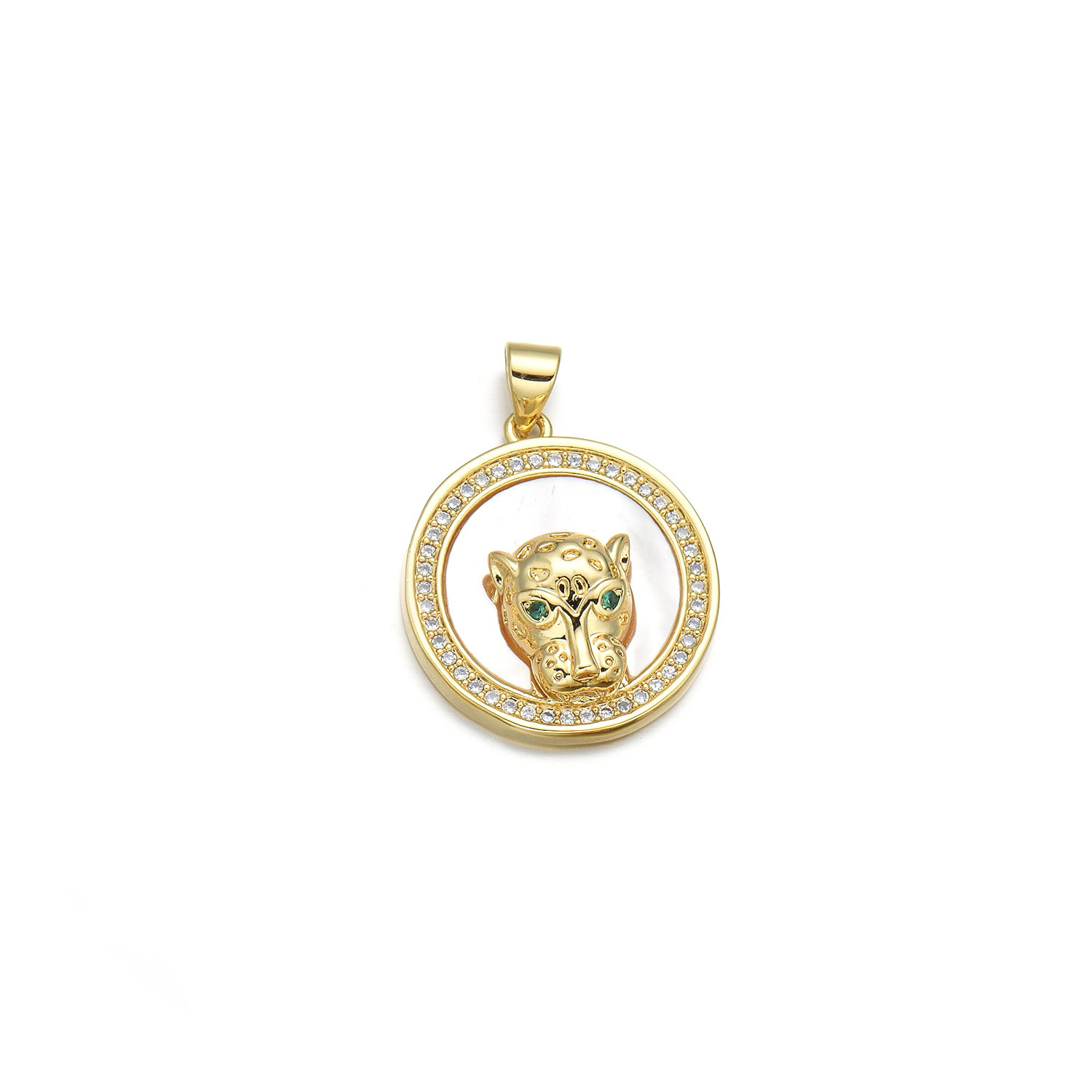 1 Piece 25 * 29mm Diameter 21mm Diameter 23mm Copper Shell Zircon 18K Gold Plated Animal Dragon Polished Pendant display picture 7