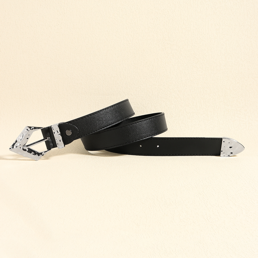 Elegant Luxurious Solid Color Pu Leather Ferroalloy Belt Buckle Women's Leather Belts display picture 5