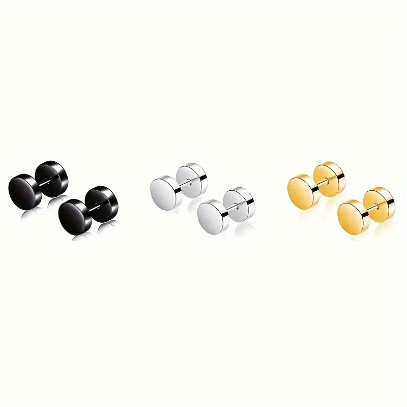 Simple Style Barbell 16K Gold Plated Artificial Rhinestones Stainless Steel Artificial Crystal Wholesale Ear Studs display picture 2