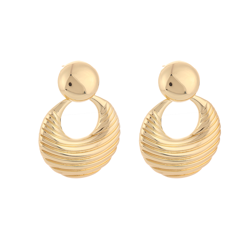 1 Pair Elegant Simple Style Geometric Asymmetrical Three-dimensional Copper K Gold Plated White Gold Plated Ear Studs display picture 5