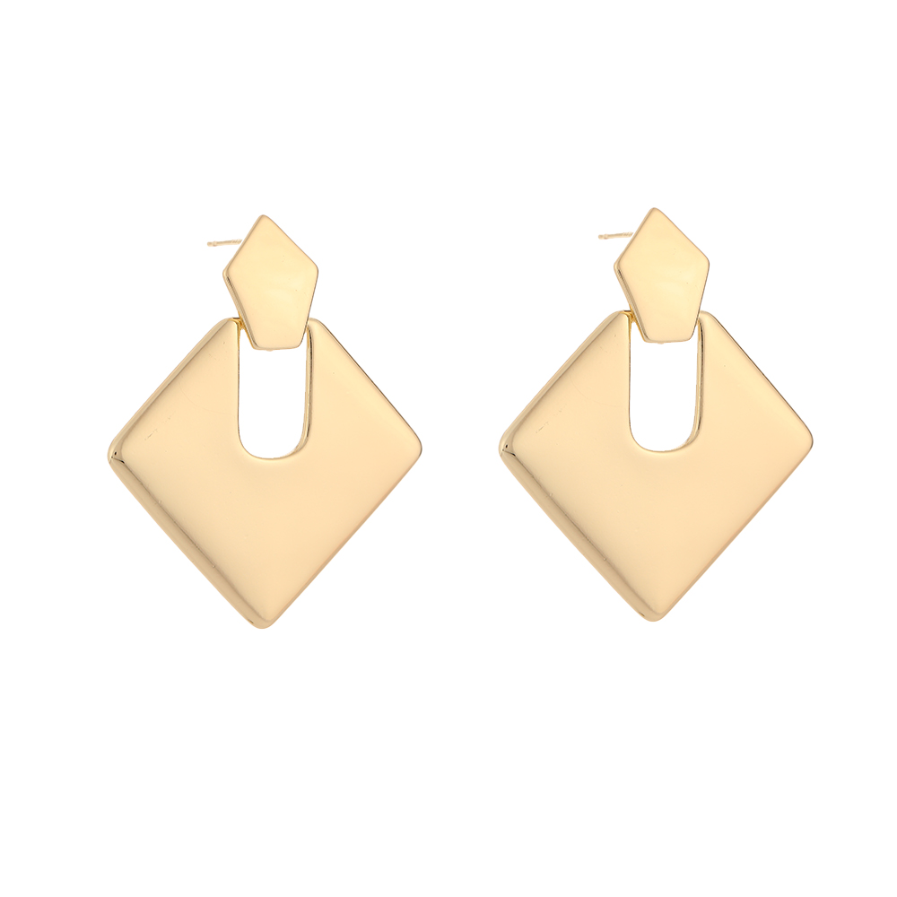 1 Paar Elegant Einfacher Stil Geometrisch Asymmetrisch Dreidimensional Kupfer K Vergoldet Weißgold Plattiert Ohrstecker display picture 10
