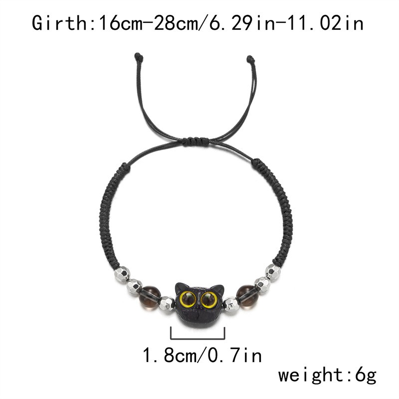 Cute Cat Resin Rope Unisex Bracelets display picture 18