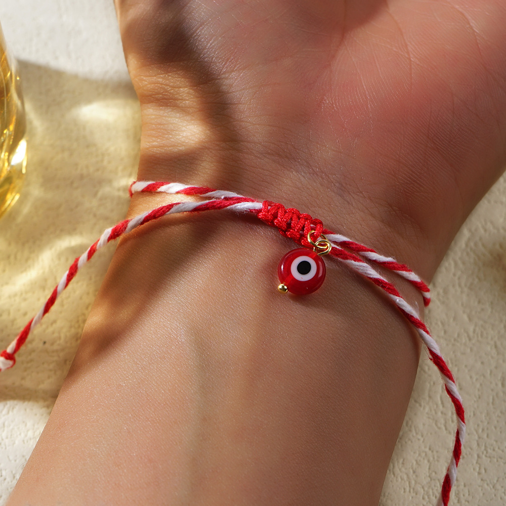 Casual Beach Devil's Eye Glass Rope Women's Drawstring Bracelets display picture 5