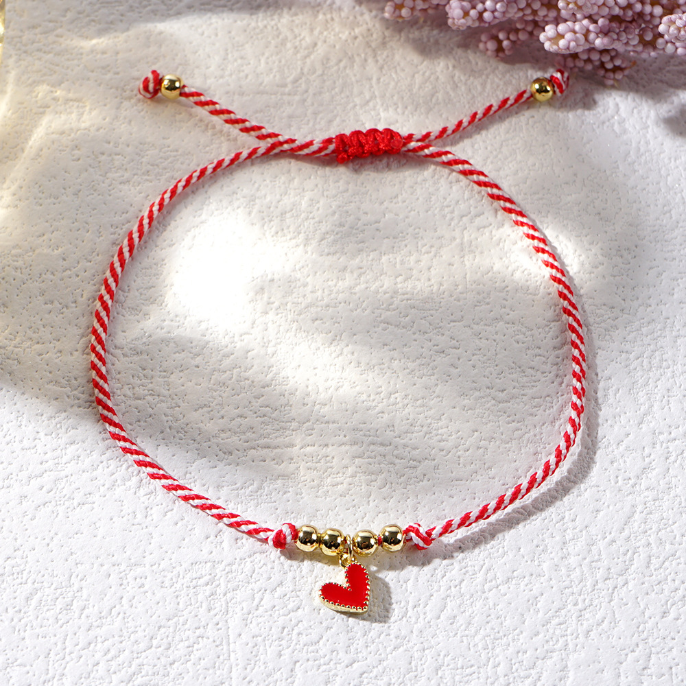 Elegant Streetwear Heart Shape Alloy Women's Drawstring Bracelets display picture 7