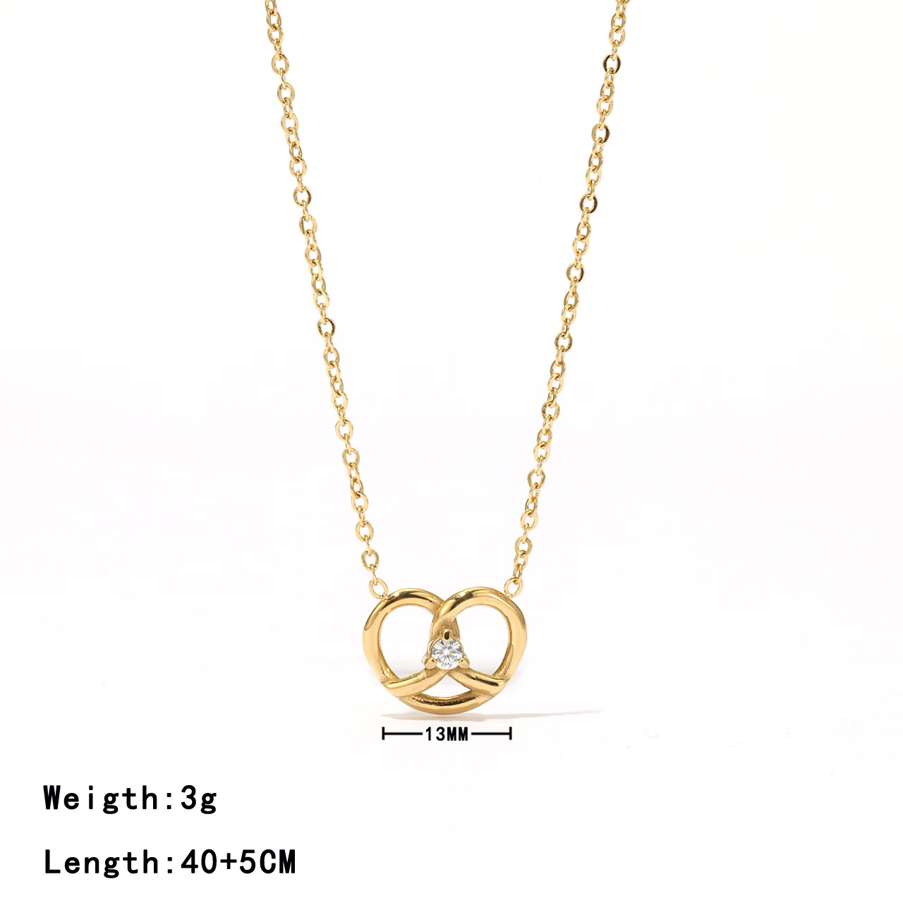 Titanium Steel Sweet Heart Shape Bracelets Necklace display picture 5