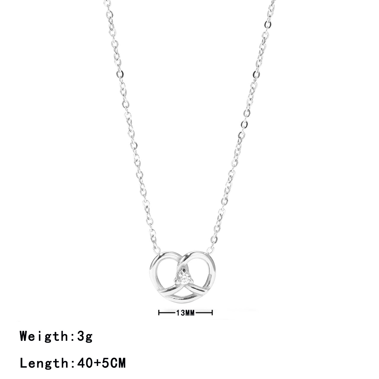 Titanium Steel Sweet Heart Shape Bracelets Necklace display picture 6
