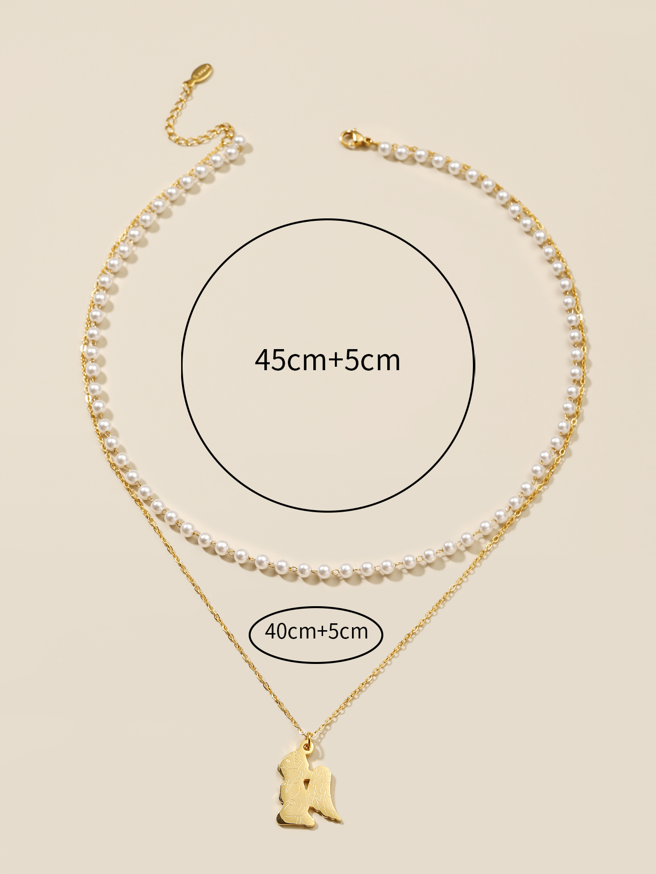 Simple Style Classic Style Cross Stainless Steel Imitation Pearl Beaded Plating Artificial Pearls 18K Gold Plated Women's Necklace display picture 3