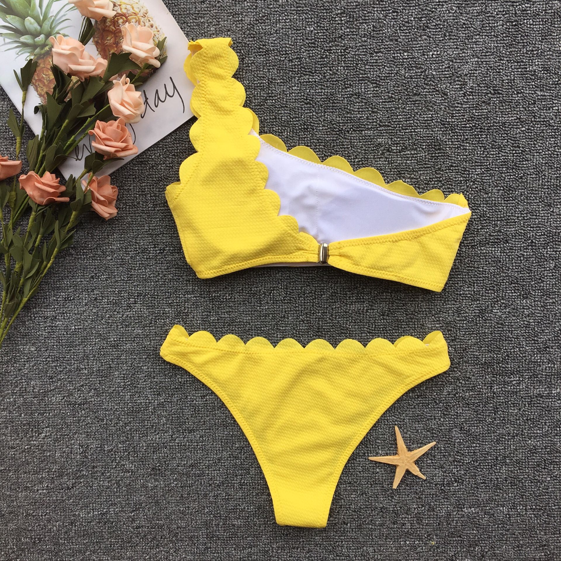 Women's Solid Color 2 Pieces Set Bikinis Swimwear display picture 6