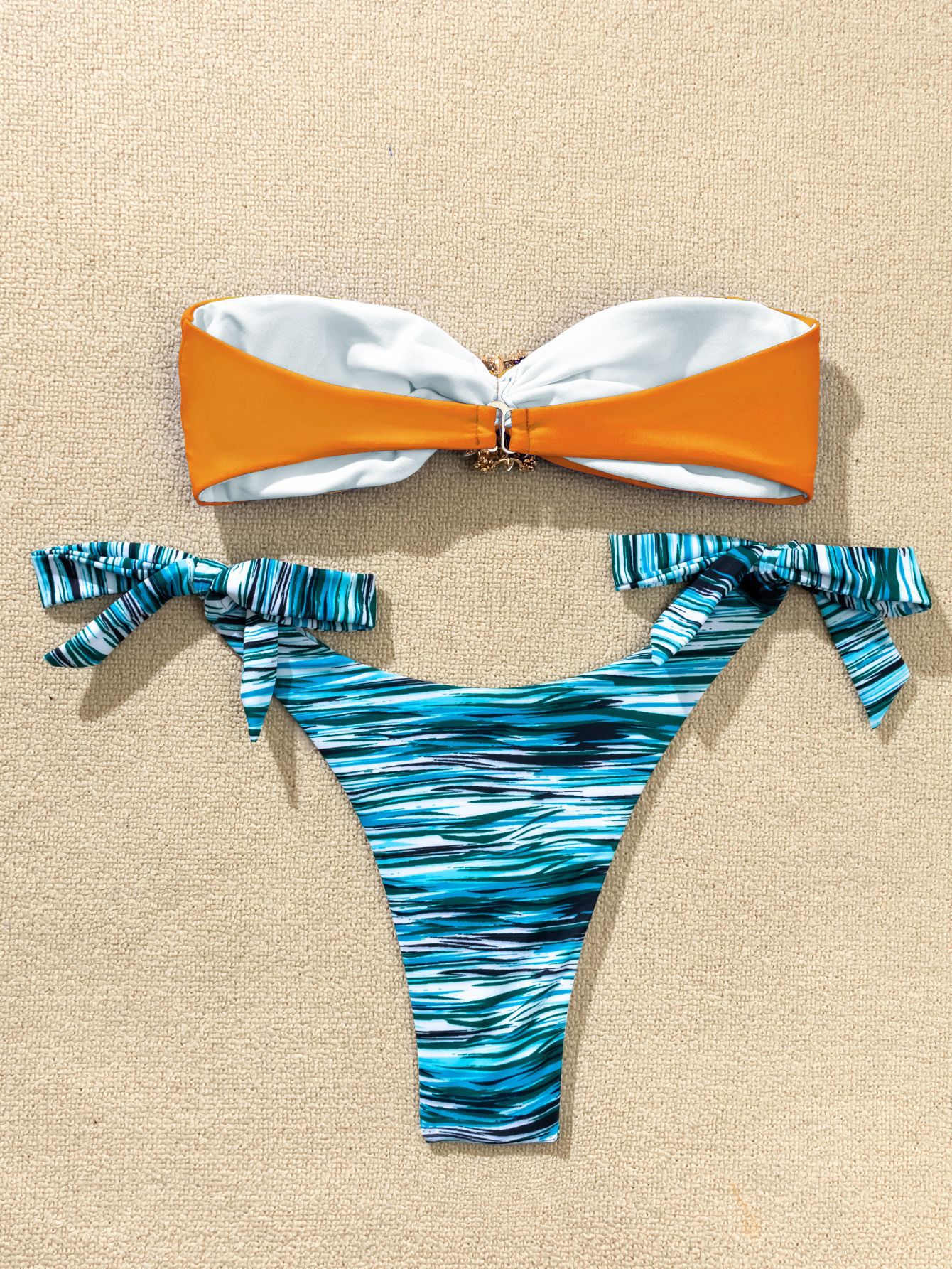 Women's Waves 2 Pieces Set Bikinis Swimwear display picture 16