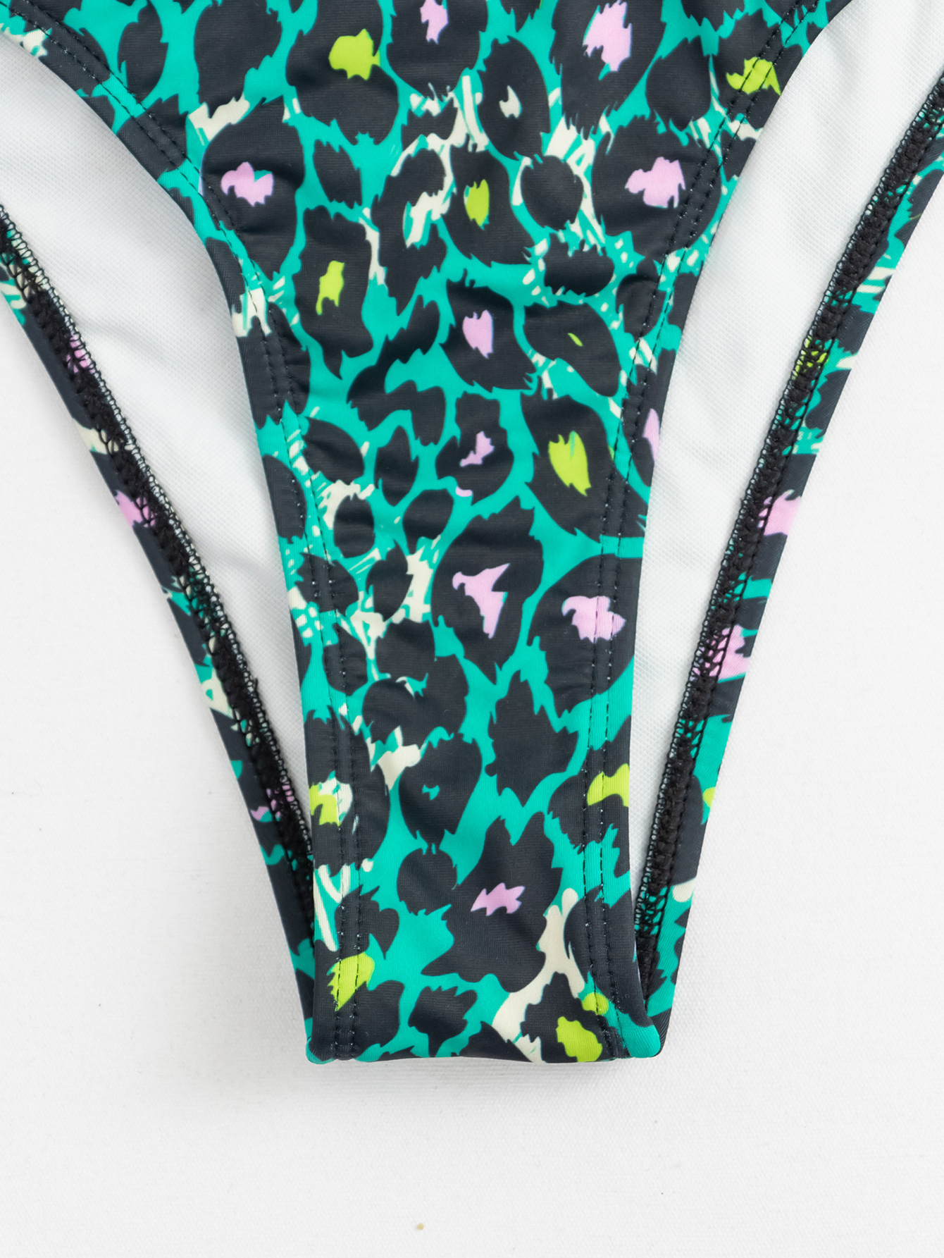 Women's Bow Knot Leopard 2 Pieces Set Bikinis Swimwear display picture 3
