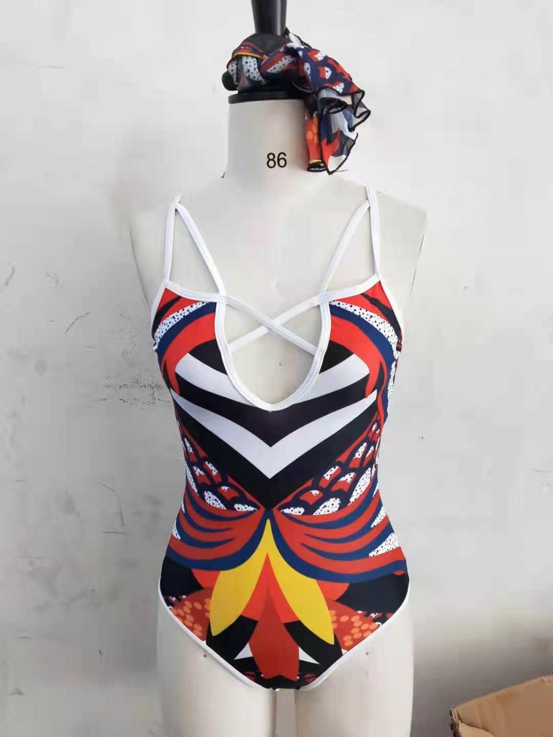 Women's Vacation Printing 1 Piece One Piece Swimwear display picture 7