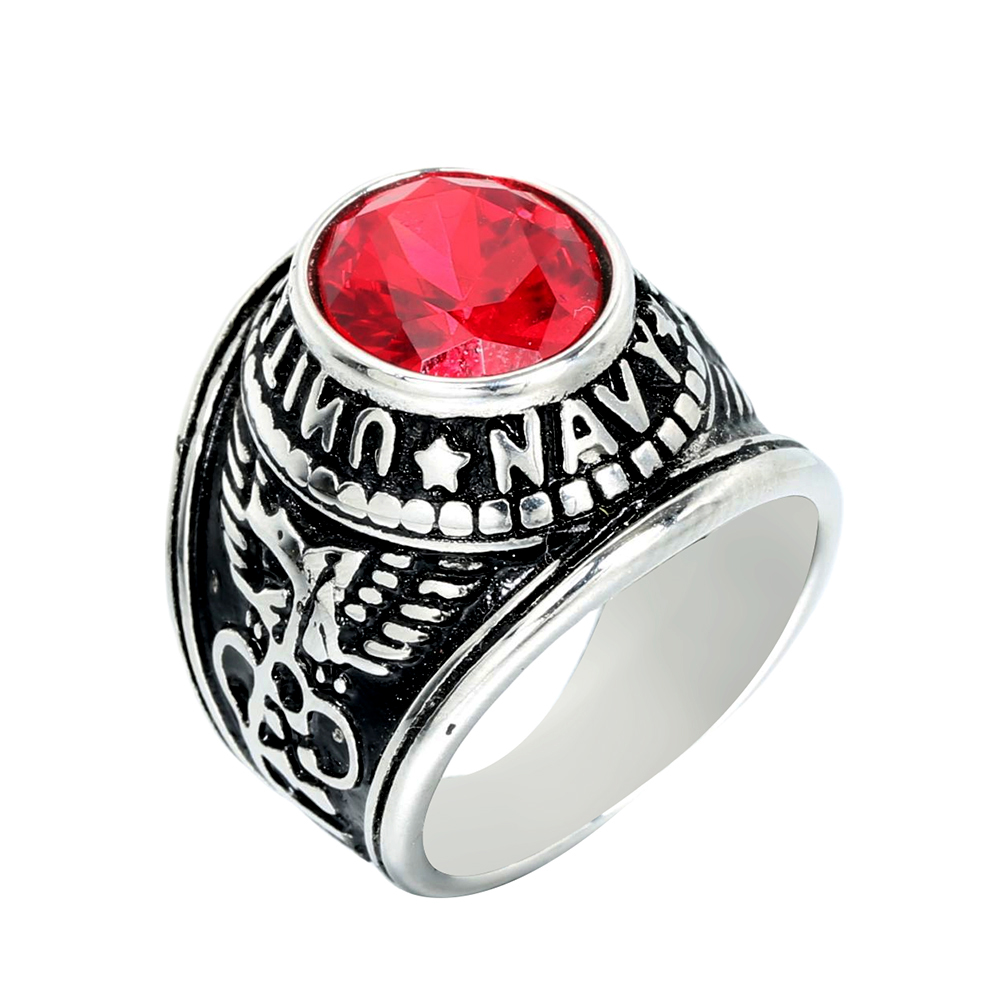 Stainless Steel Classic Style Inlay Color Block Glass Stone Rings display picture 2