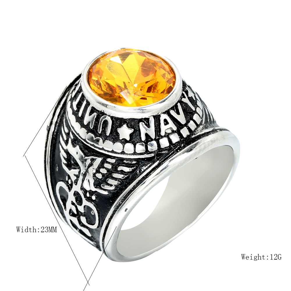 Stainless Steel Classic Style Inlay Color Block Glass Stone Rings display picture 1