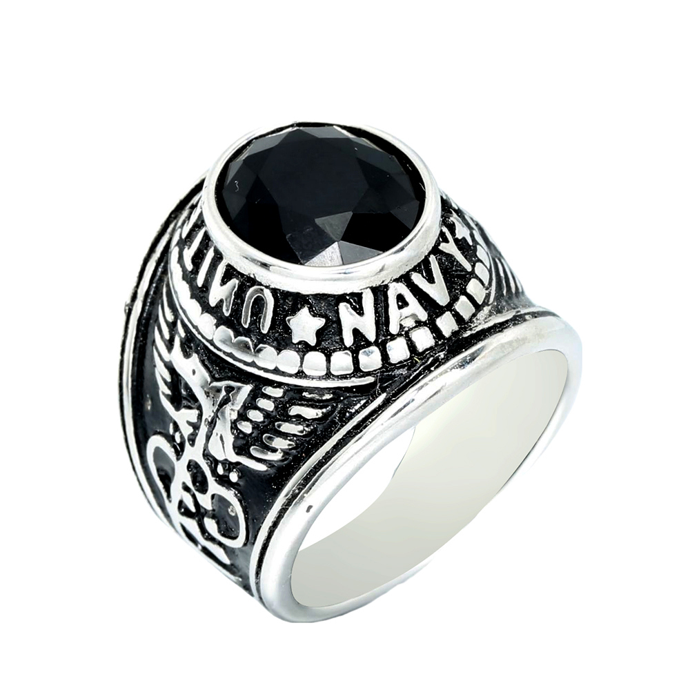 Stainless Steel Classic Style Inlay Color Block Glass Stone Rings display picture 4