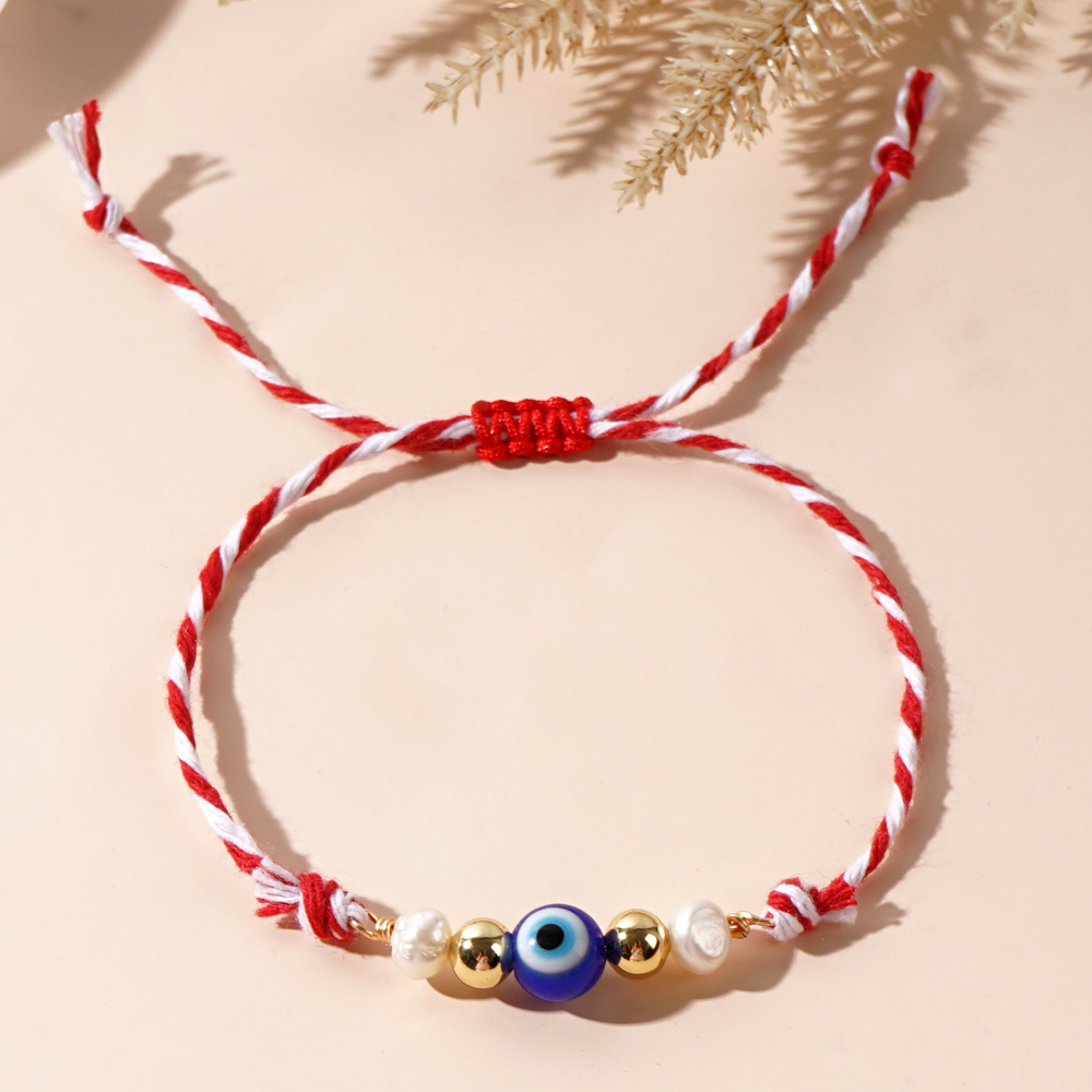 Ethnic Style Devil's Eye Alloy Polyester Handmade Women's Drawstring Bracelets display picture 3