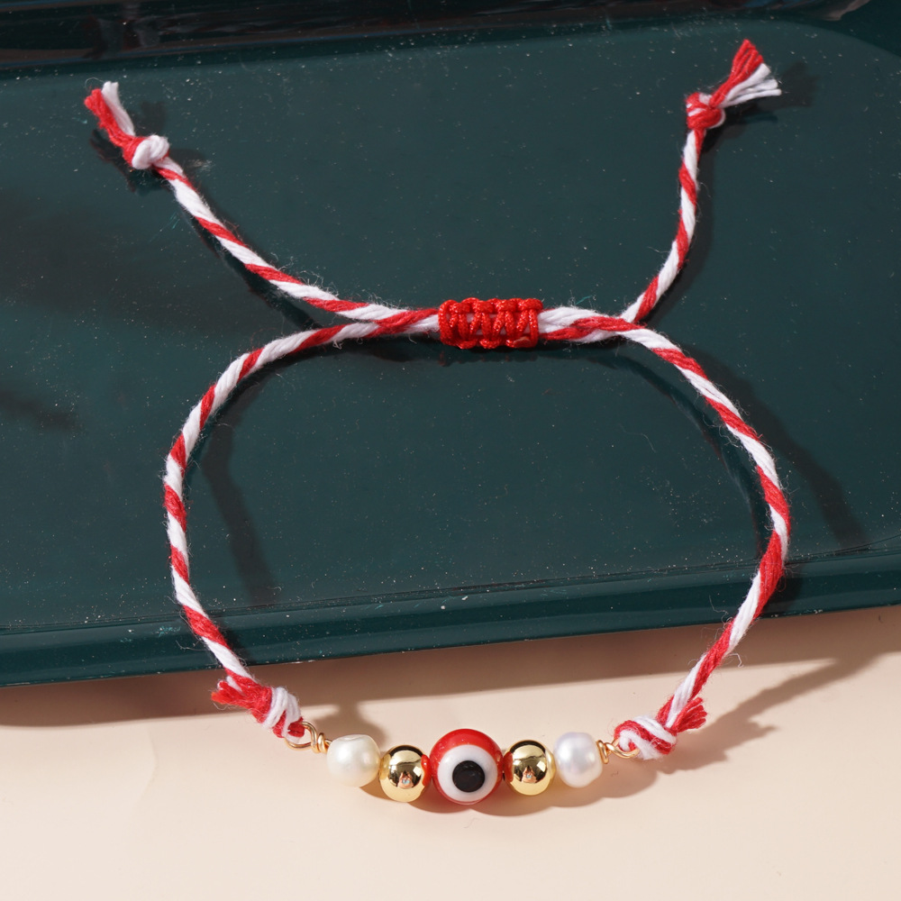 Ethnic Style Devil's Eye Alloy Polyester Handmade Women's Drawstring Bracelets display picture 9