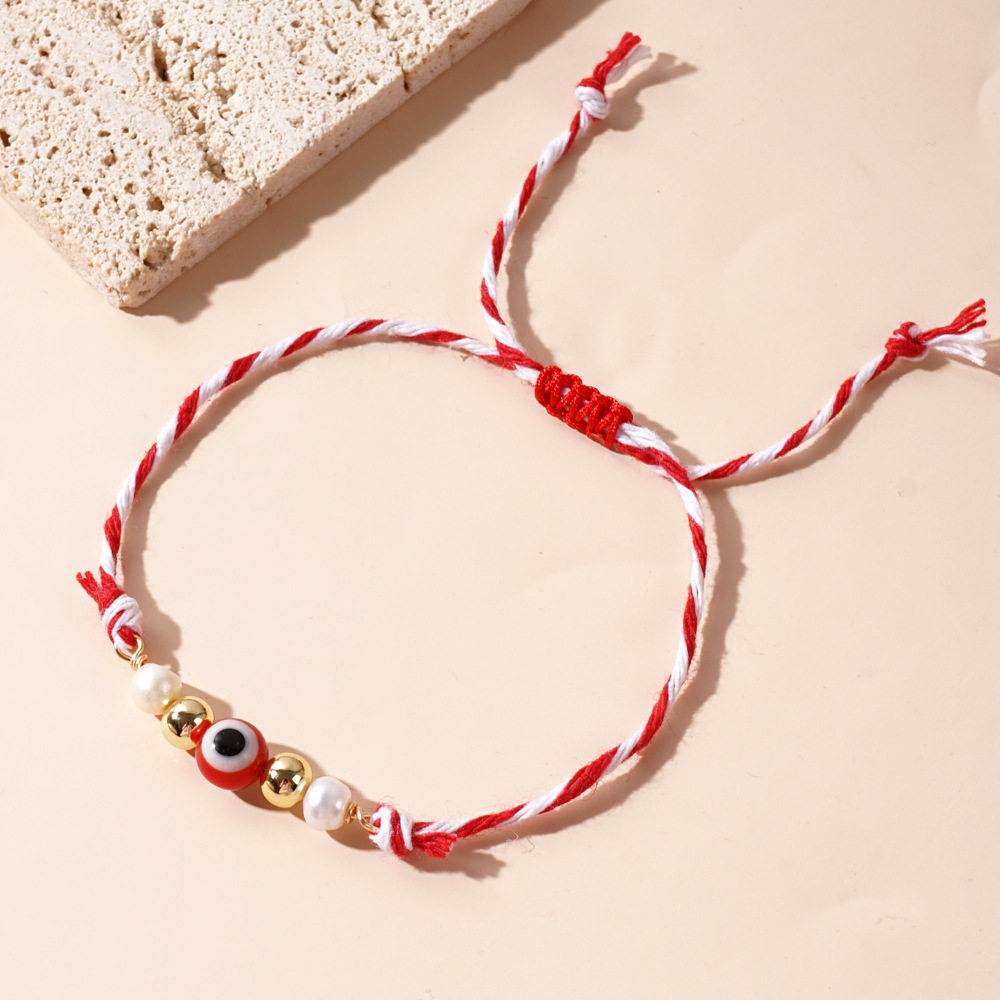 Ethnic Style Devil's Eye Alloy Polyester Handmade Women's Drawstring Bracelets display picture 10
