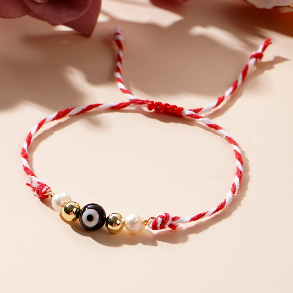 Ethnic Style Devil's Eye Alloy Polyester Handmade Women's Drawstring Bracelets display picture 11