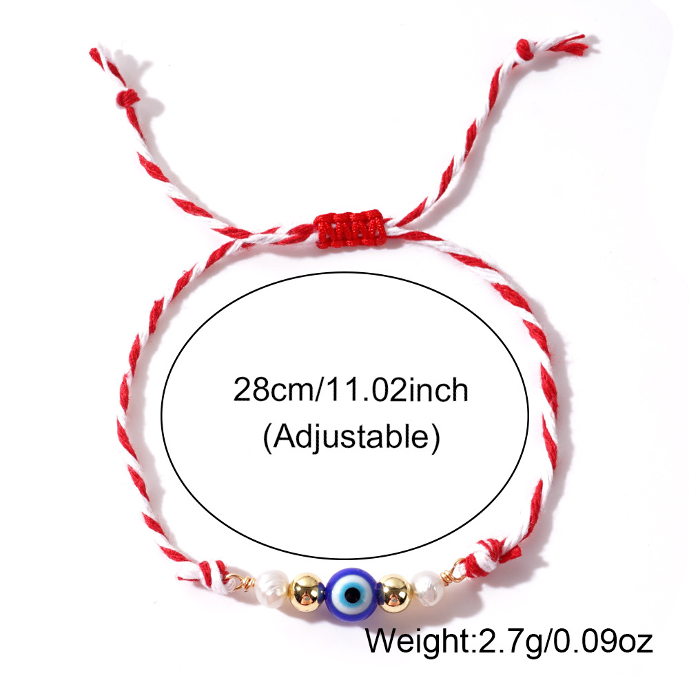 Ethnischer Stil Teufels Auge Legierung Polyester Handgemacht Frau Kordelzug Armbänder display picture 13