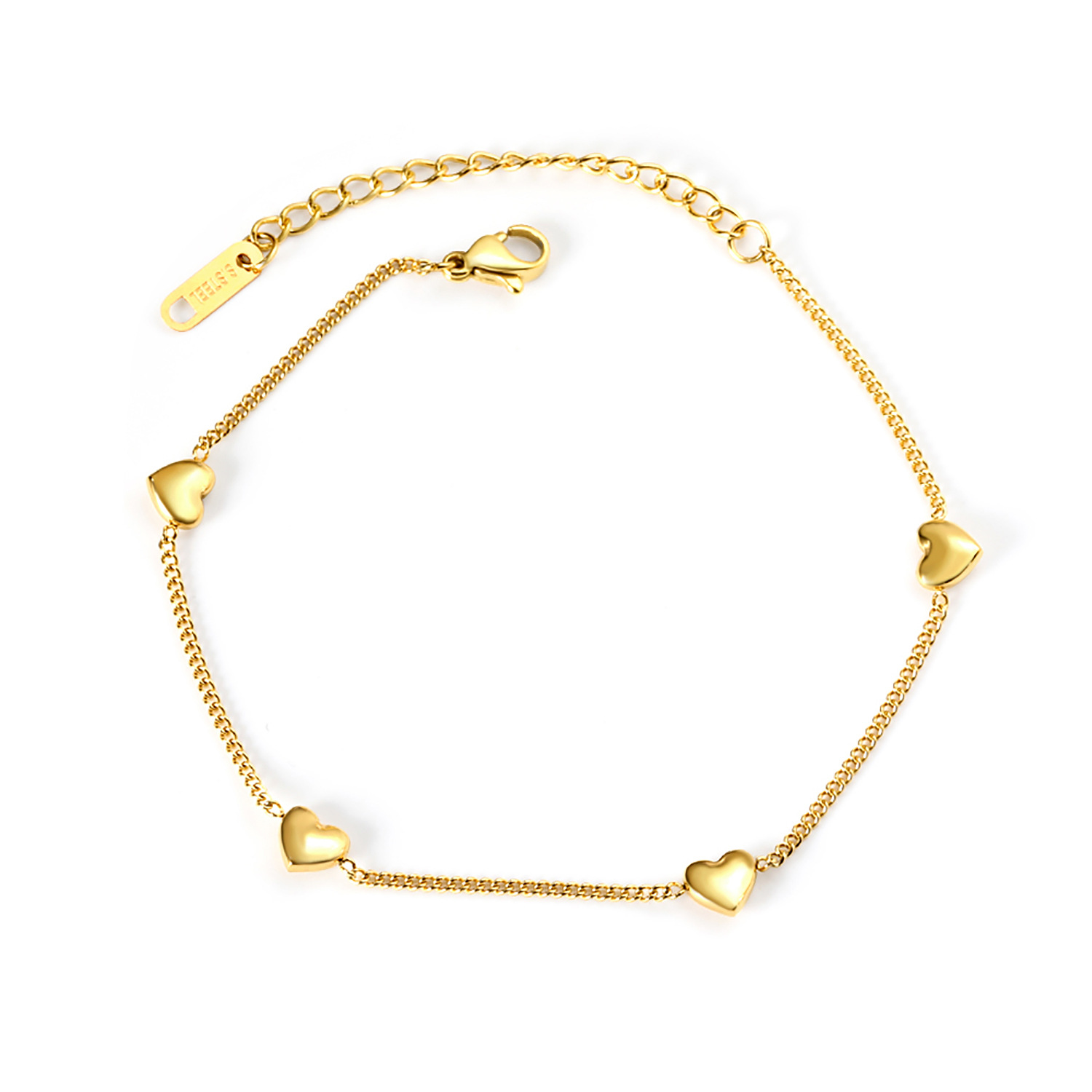 Acero Titanio Chapados en oro de 18k Dulce Estilo Simple Número Margarita Pulsera Collar display picture 5