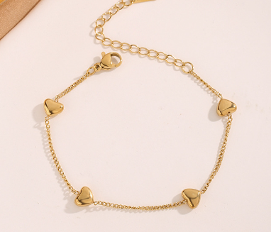 Acero Titanio Chapados en oro de 18k Dulce Estilo Simple Número Margarita Pulsera Collar display picture 4