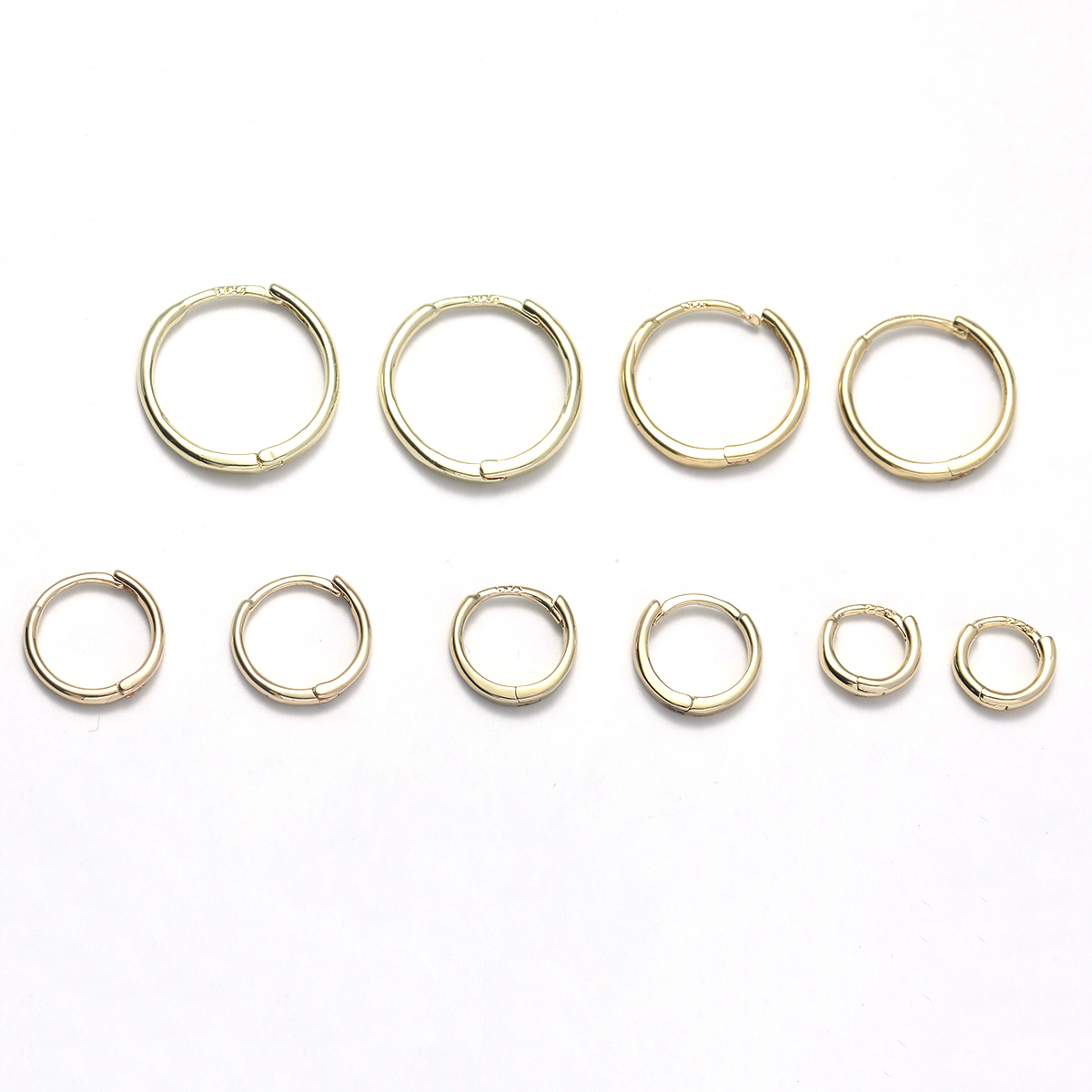 1 Pair Elegant Simple Style Circle Copper K Gold Plated Hoop Earrings Earrings display picture 5