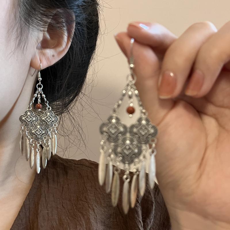 1 Pair Ethnic Style Geometric Alloy Drop Earrings display picture 2