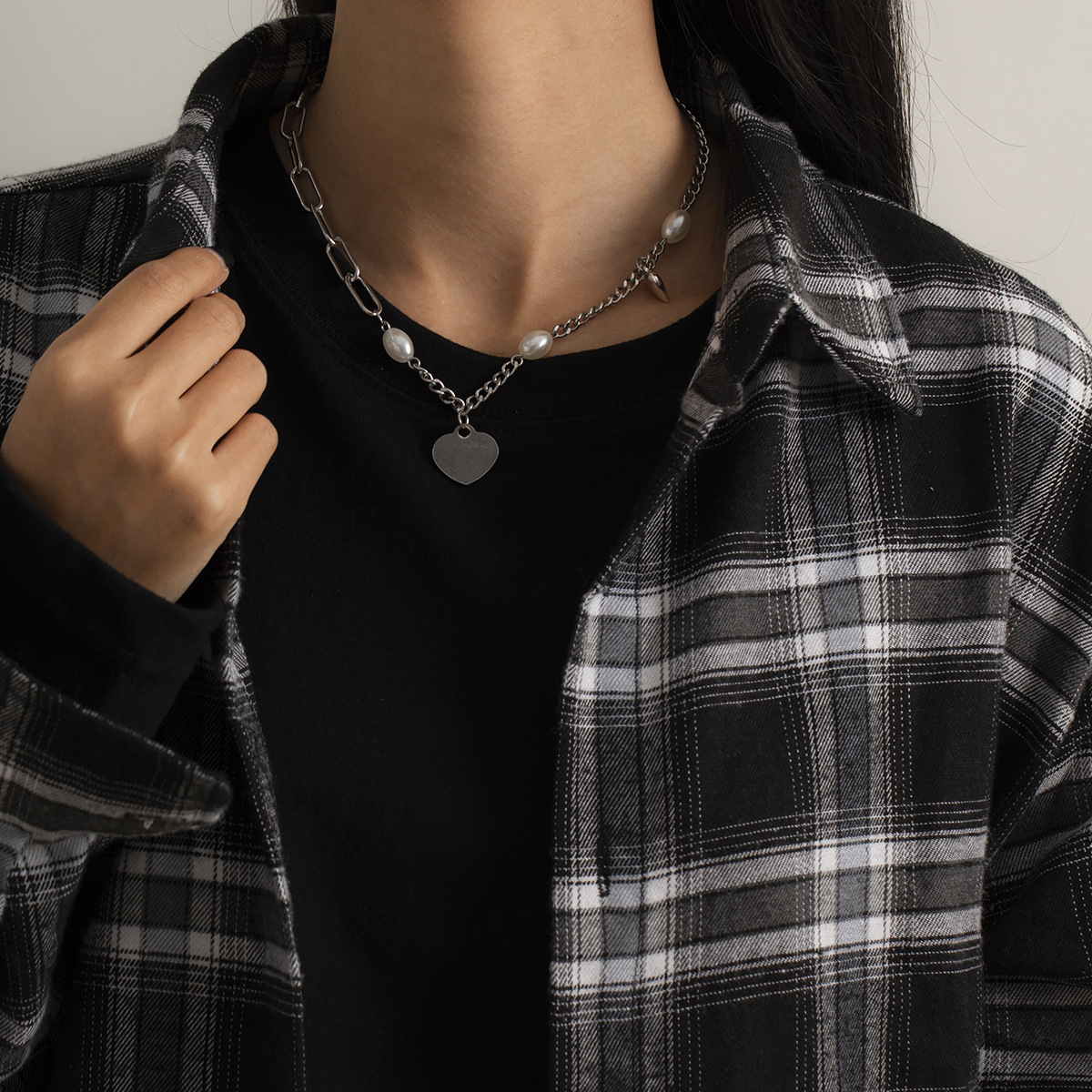 Streetwear Heart Shape Alloy Women's Necklace display picture 4