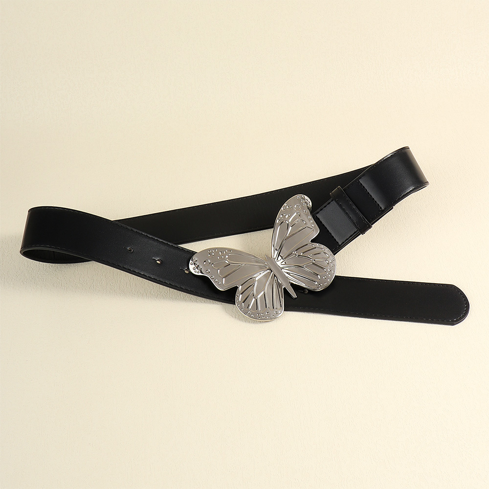 Streetwear Butterfly Pu Leather Ferroalloy Belt Buckle Women's Leather Belts display picture 6