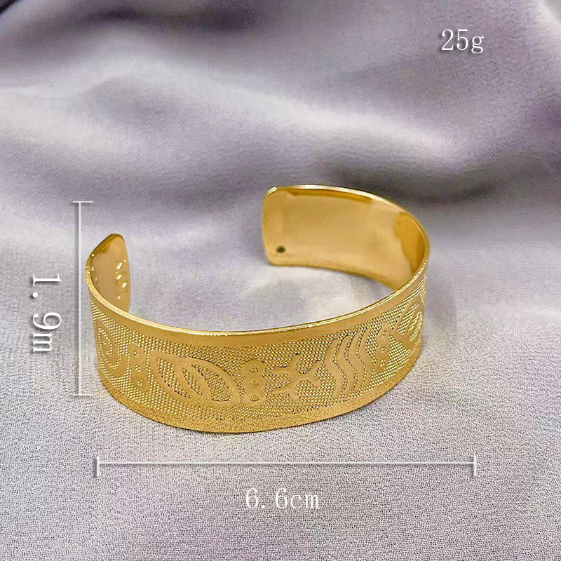 Elegant Lady Printing 14K Gold Plated Alloy Wholesale Bangle display picture 6