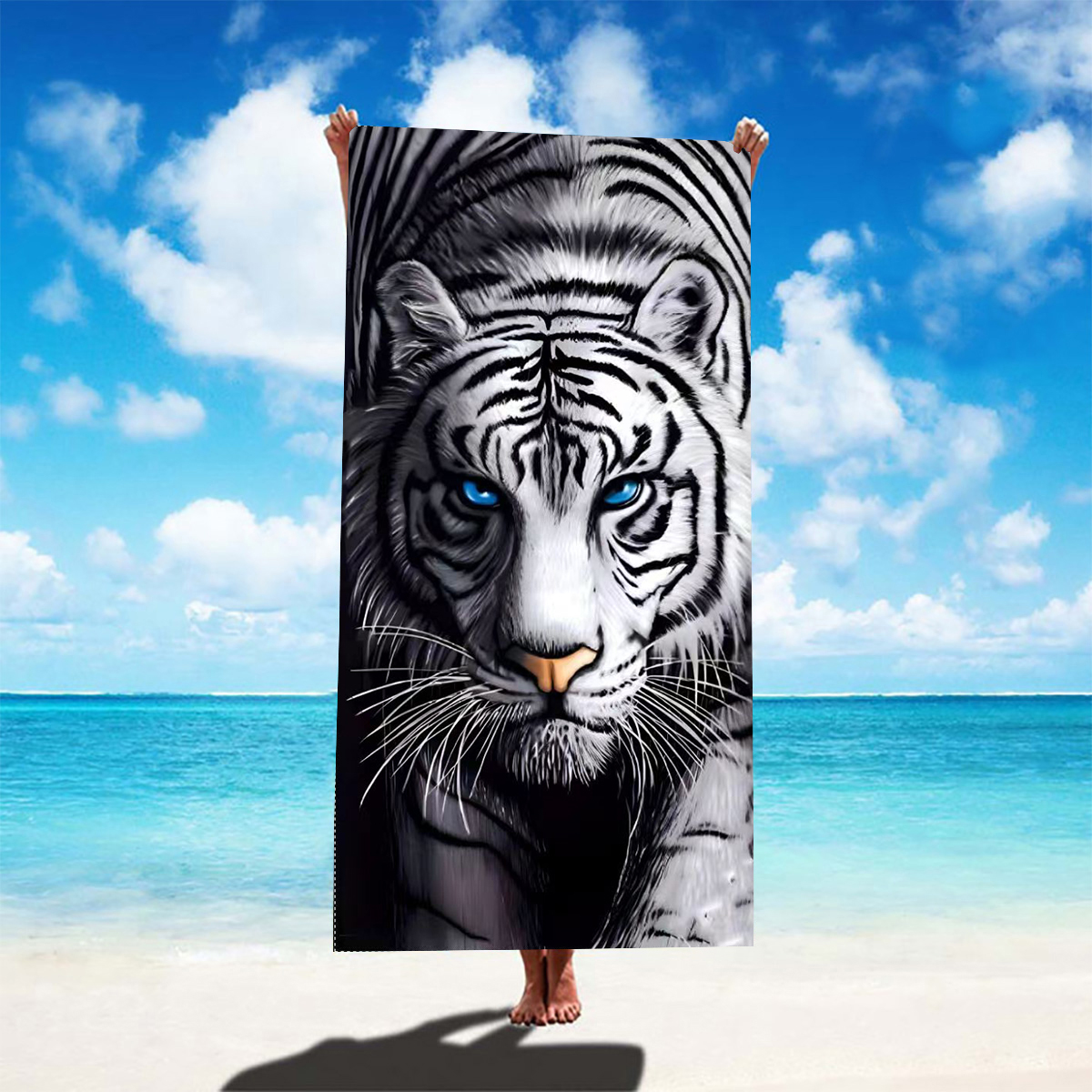 Vacation Lion Monkey Jaguar Superfine Fiber Beach Towel display picture 4