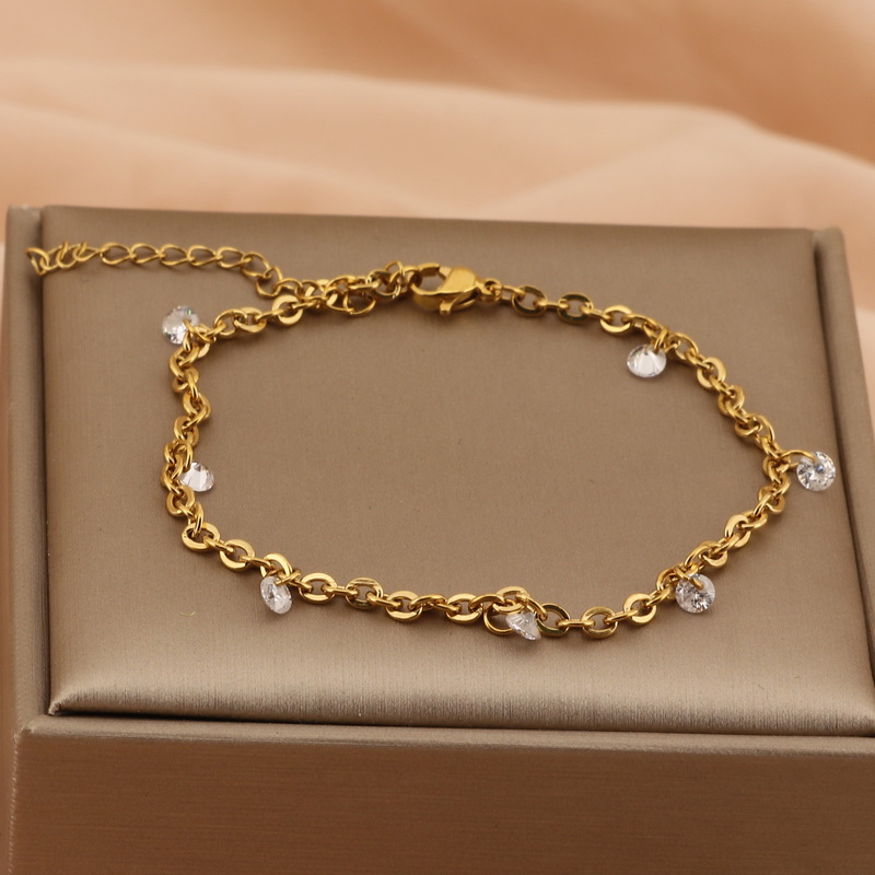 Stainless Steel 18K Gold Plated Basic Solid Color Bracelets display picture 5