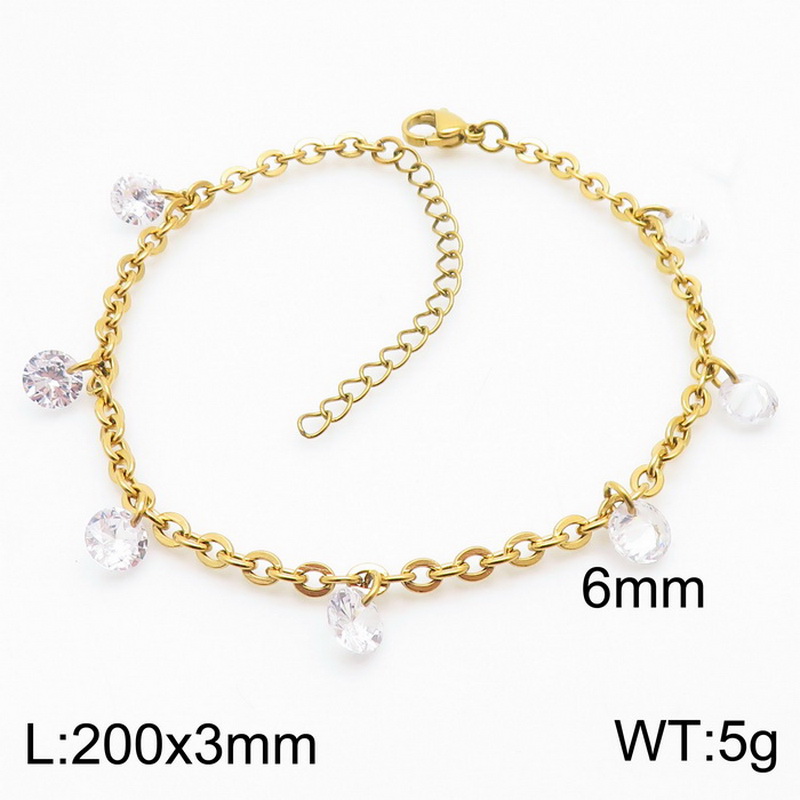 Acier Inoxydable Plaqué Or 18K De Base Couleur Unie Bracelets display picture 1