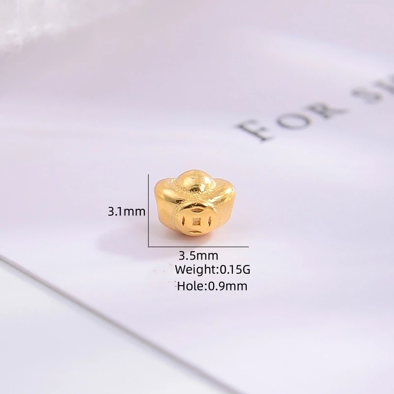 1 Piece 4.6 * 6mm 5.8 * 5mm Sterling Silver 18K Gold Plated Clouds Petal Lock Sandblasted Polished Beads display picture 11